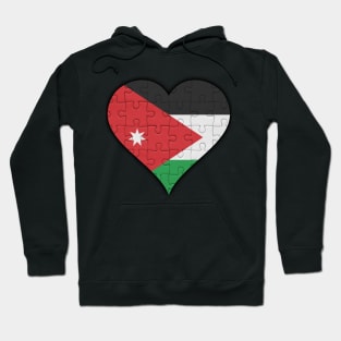 Jordanian Jigsaw Puzzle Heart Design - Gift for Jordanian With Jordan Roots Hoodie